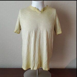 Cremieux yellow ombre burnout tshirt sz M